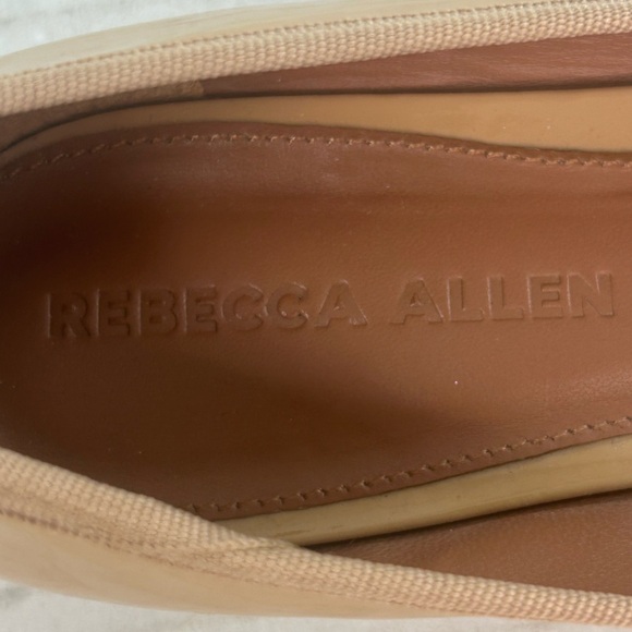 Rebecca Allen The Skim Pointy Toe Patent Leather Flats Size 6.5 Ballet Nude Tan - Picture 2 of 13